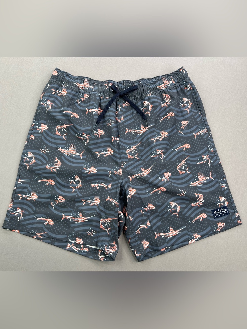 SALT LIFE MENS SLX PERFORMANCE LINED SWIM TRUNKS 4 WAY STRETCH